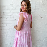 Bella Pink Ruffled Dress