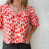 Geo Collar Top