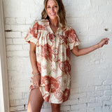 Cinnamon Floral Dress