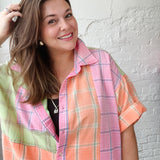 Sherbet Plaid Buttondown