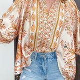 Mirrored Scarf Print Blouse