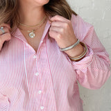 Pink Lines Button Down