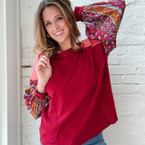 Sangria Multi-Print Top