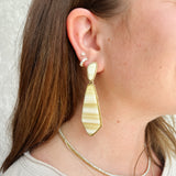 Yellow Agate Drop Earring