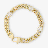 Julian Triple Diamond Cuban Chain Bracelet 7.5"