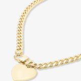 Julian XL Heart Cuban Chain Necklace 16"